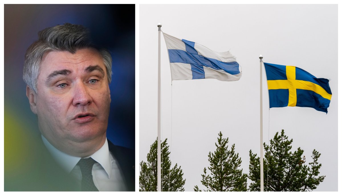 Kroatiens president vill stoppa Finlands och Sveriges eventuella Natomedlemskap.